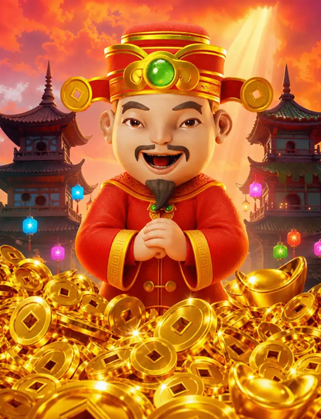 Portada de la tragamonedas 3 Coin Towers, del estudio Endorphina.